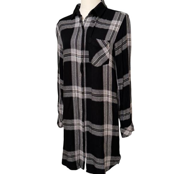 RAILS WOMEN'S PLAID FLANNEL BUTTON DOWN DRESS  OUTDOOR CHIC / BOHO - Picture 9 of 11